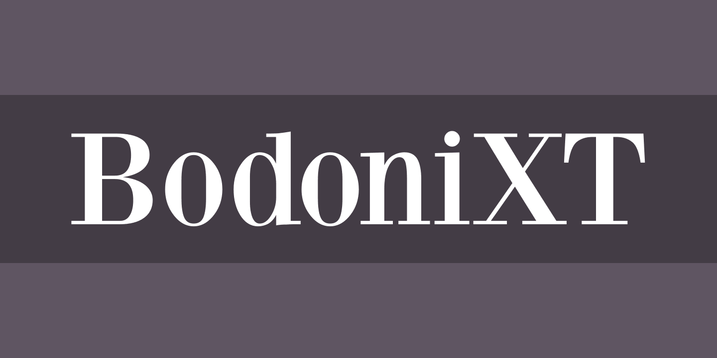 Пример шрифта BodoniXT Regular